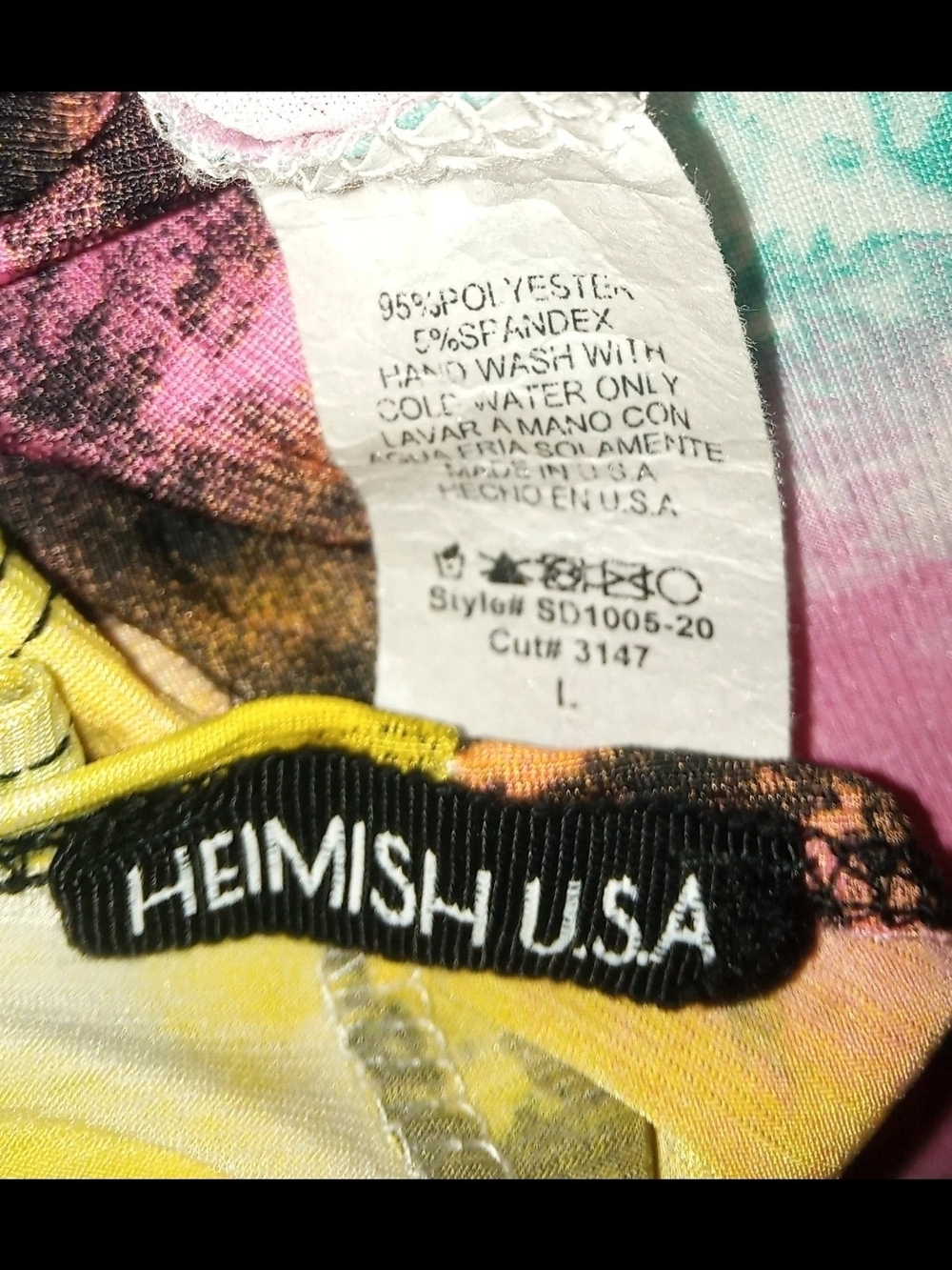 🛍 5/$25🛍Heimish U.S.A. Watercolor Tie Dye Sleeveless Dress - Size L - Picture 4 of 4
